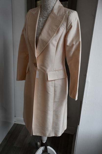 Renato Nucci Apricot Silk Dress Coat (8)