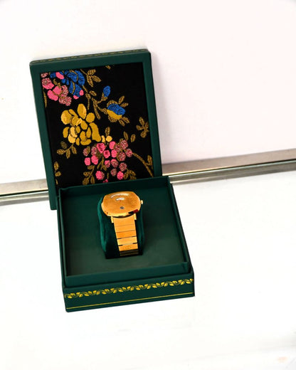 Gucci GG Gold Stainless Steel Swiss Grip Bracelet Watch