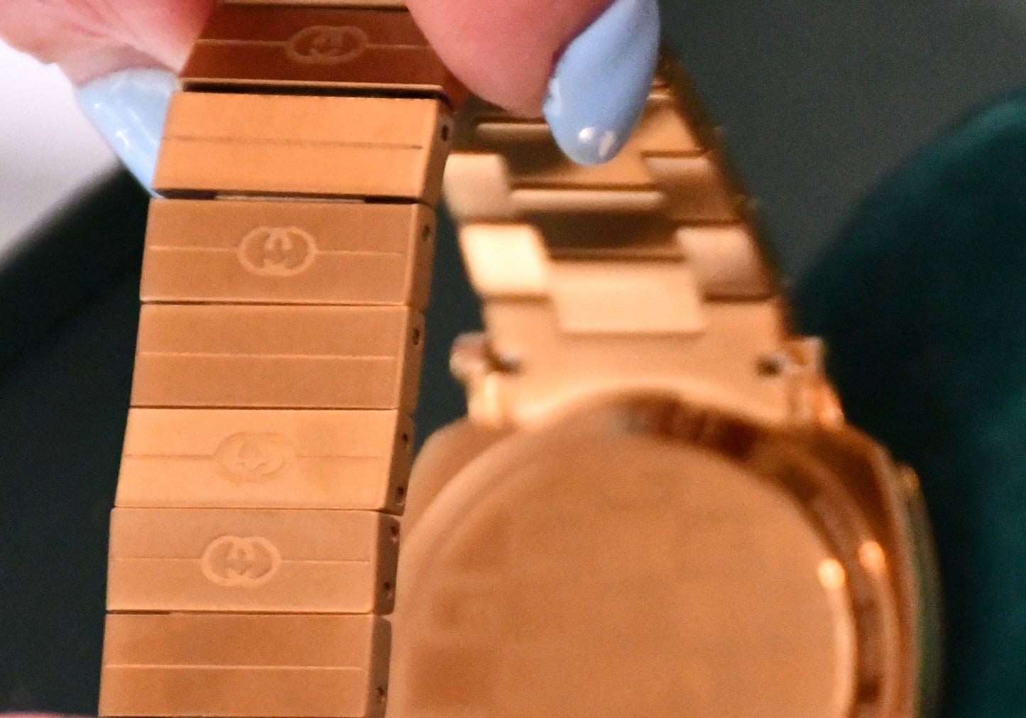 Gucci GG Gold Stainless Steel Swiss Grip Bracelet Watch