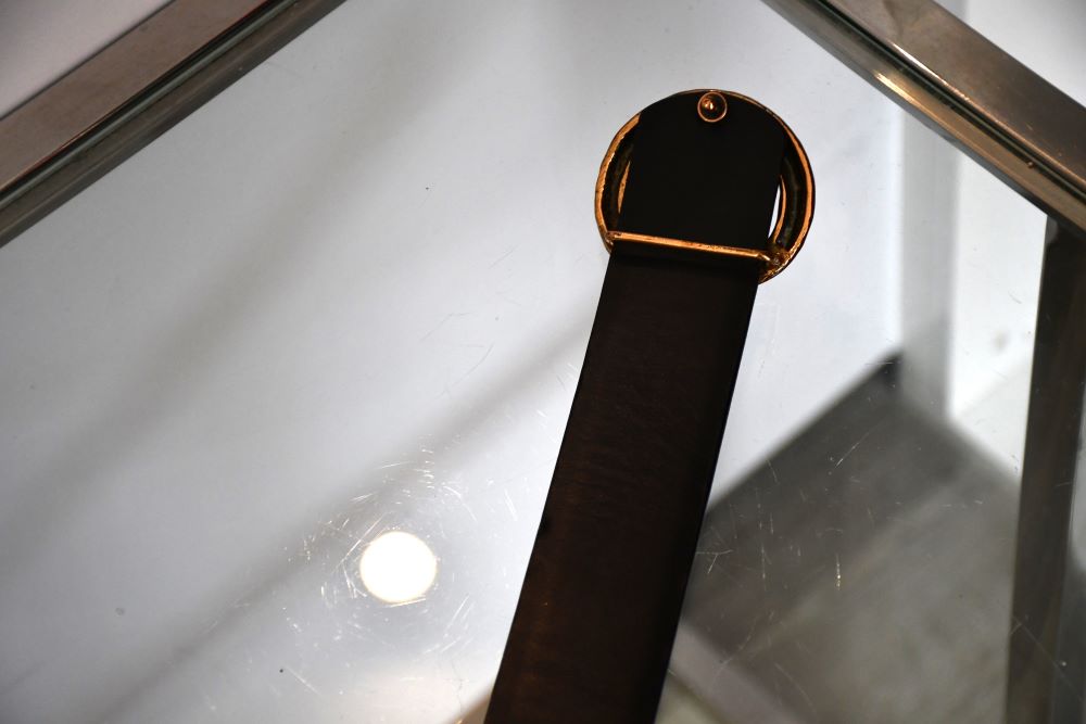 Gucci Black Snakeskin Leather G Serpent Buckle Belt