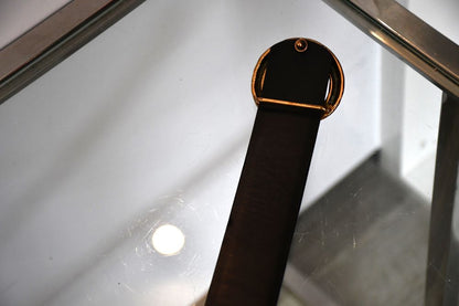 Gucci Black Snakeskin Leather G Serpent Buckle Belt