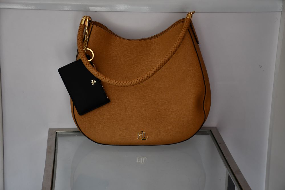 Lauren Ralp Lauren pre owned  brown buff  Charli Leather Bag brand new with tags
