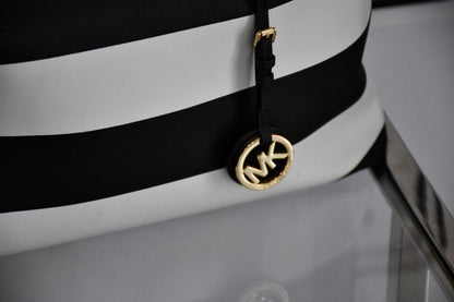 Michael Kors Black and White Stripe Tote Bag