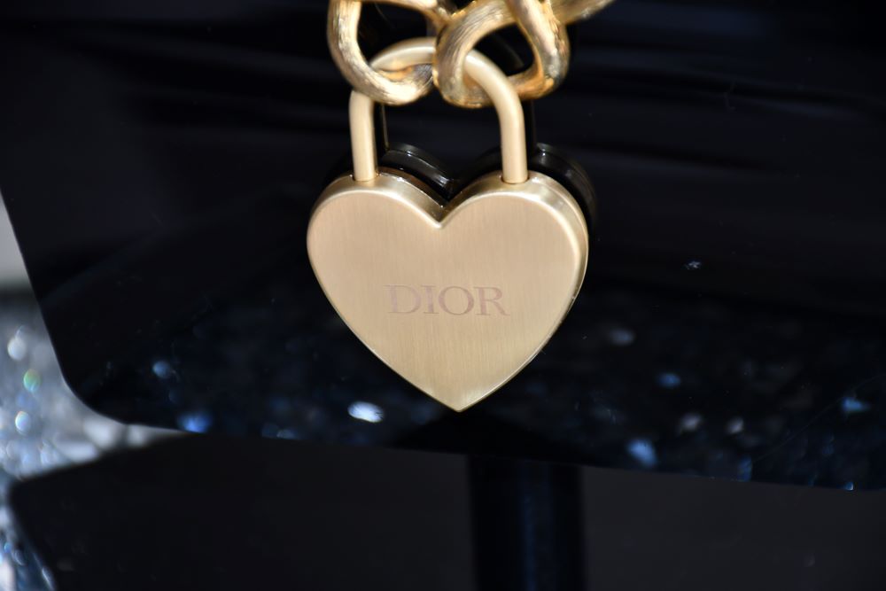 Reworked Dior Heart Padlock Pendant on to Chain Necklace