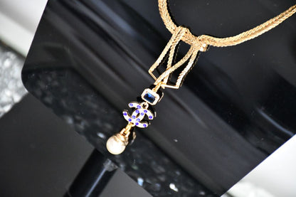 repurposed preloved Chanel  CC Pendant Chain Necklace