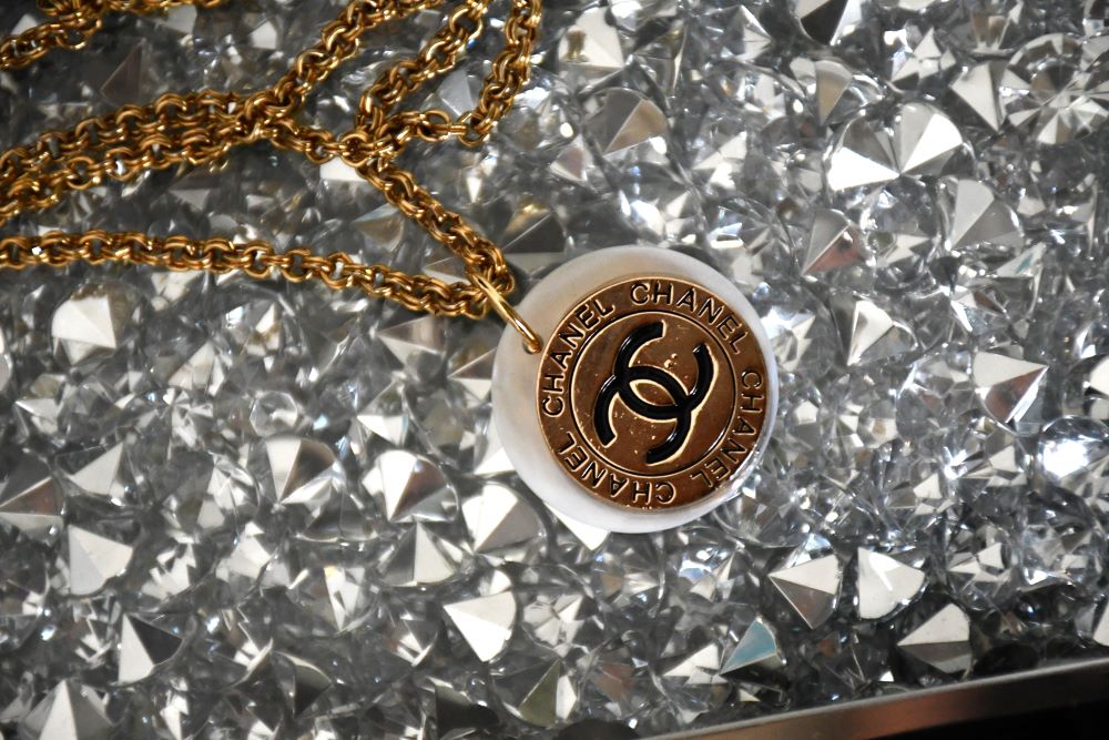 Reworked Chanel CC Button Chain Necklace