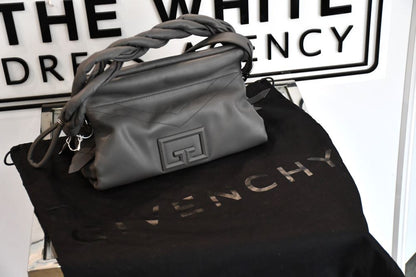 preowned immaculate Givenchy Grey Leather Shoulder Bag