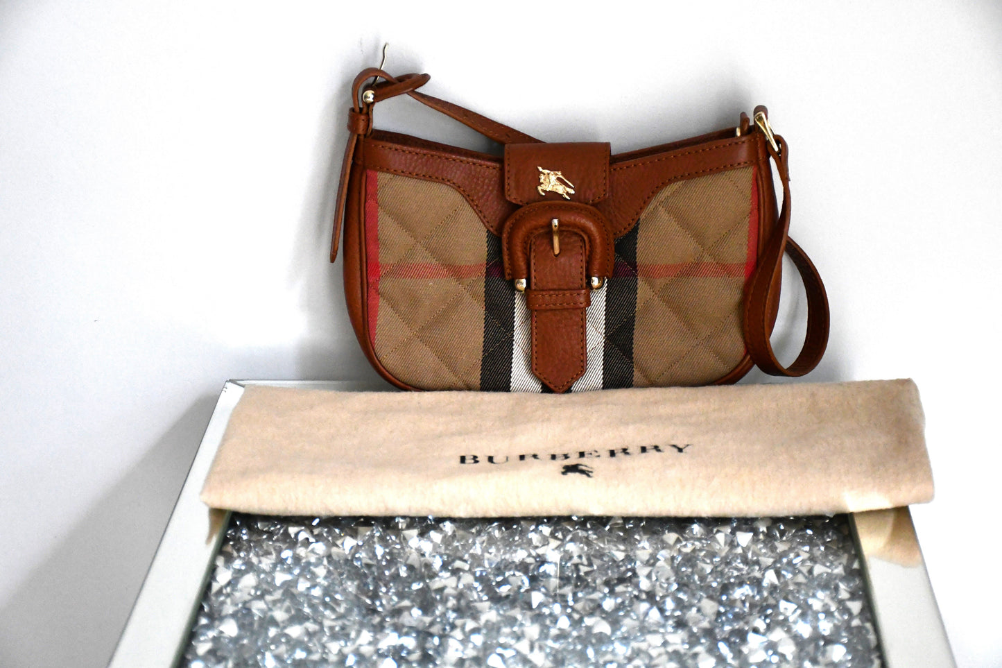 Burberry Check Quilted Shoulder Bag