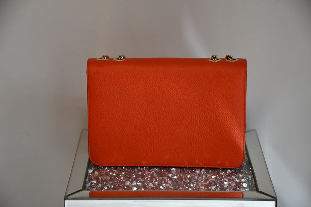 Gucci Orange Interlocking Leather GG Shoulder Bag