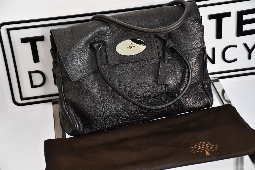 preowned Mulberry Black Bayswater Bag