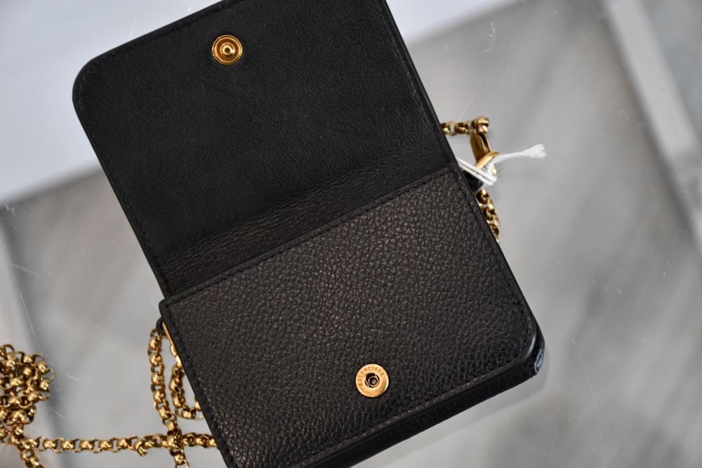 Balenciaga Cash Mini Leather Wallet on Chain