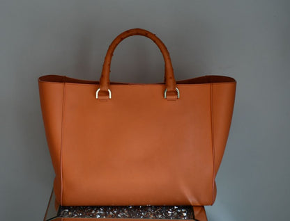 Mulberry Willow Ostrich Apricot Leather Bag