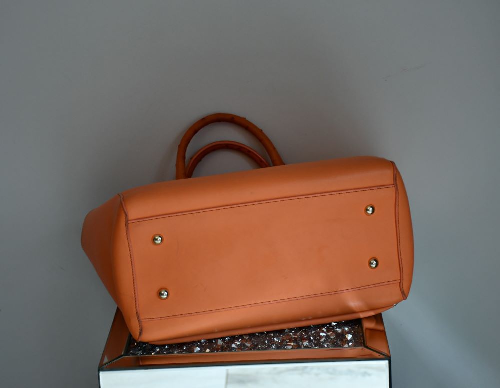 Mulberry Willow Ostrich Apricot Leather Bag