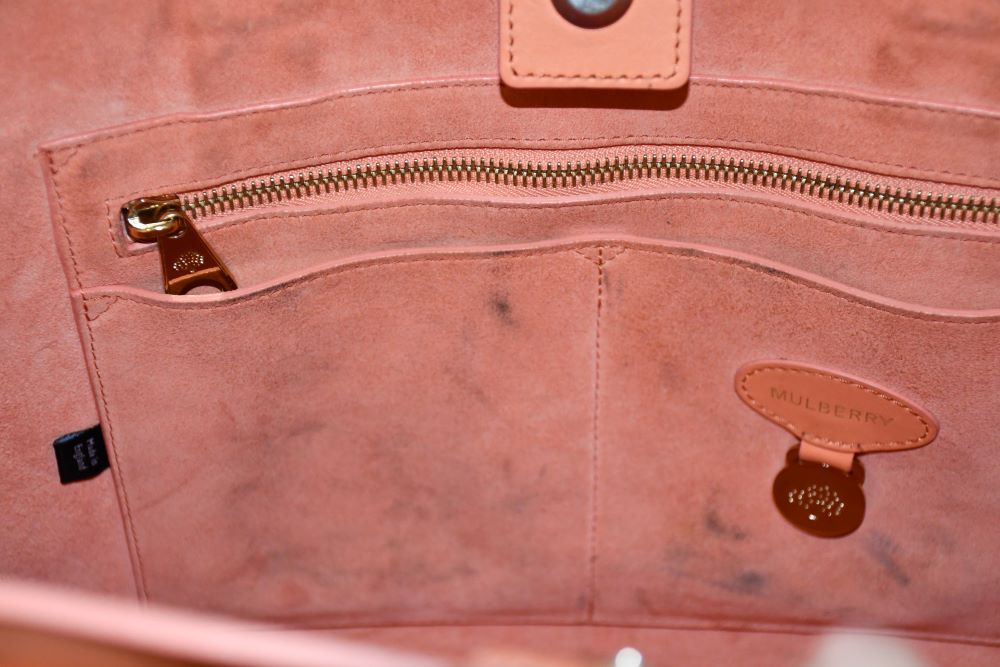 Mulberry Willow Ostrich Apricot Leather Bag