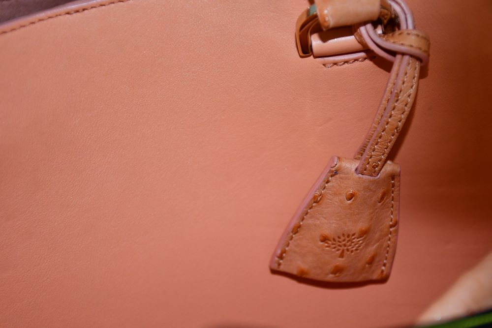 Mulberry Willow Ostrich Apricot Leather Bag