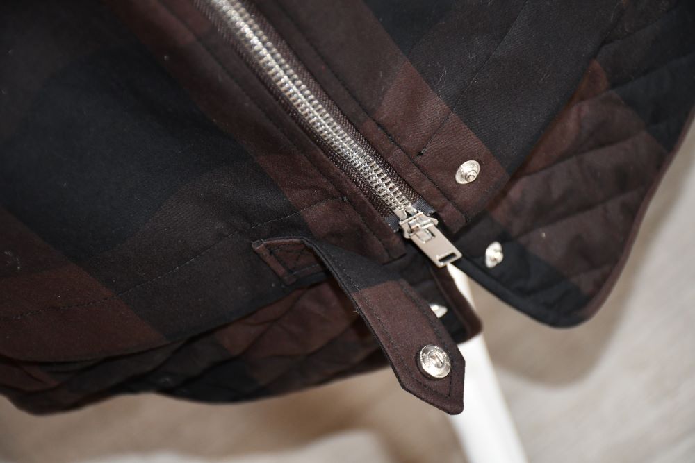 Ganni Brown Checked Oversized Brown Coat  S/M
