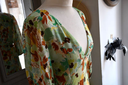 Rixo Cheryl Floral Light Green Silk Dress BNWT (12)