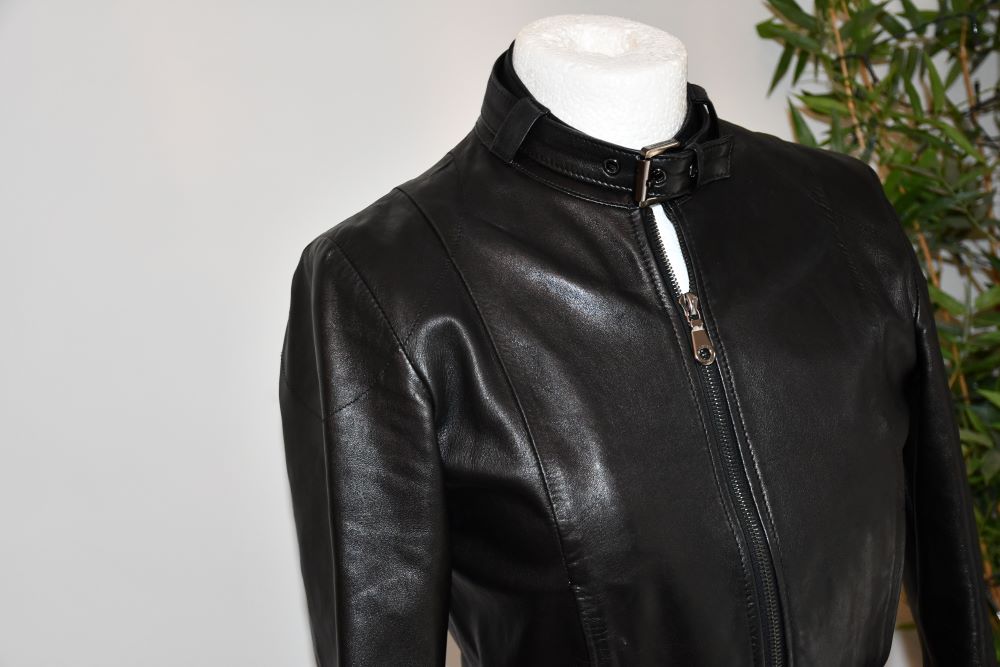 Mulberry Black Leather Crop Jacket (8)