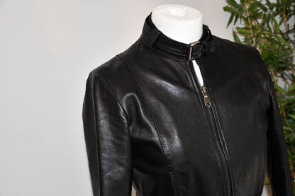 Mulberry Black Leather Crop Jacket (8)