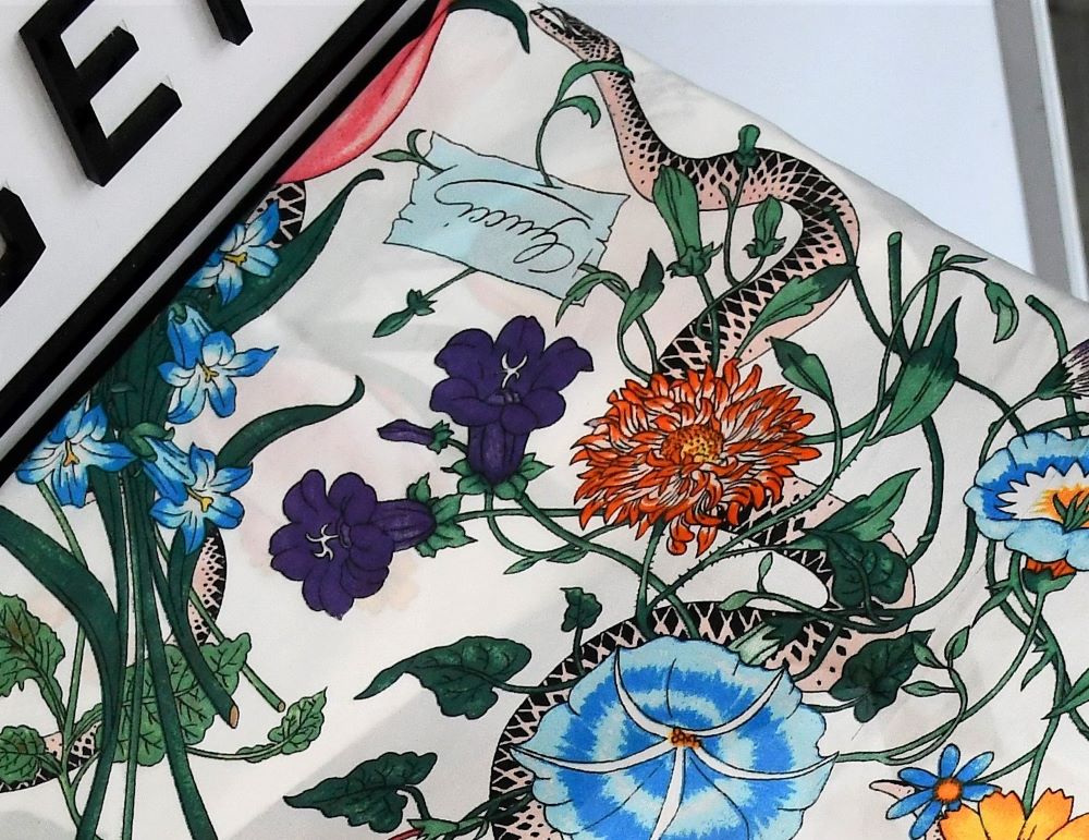 Gucci Flora Snake Scarf