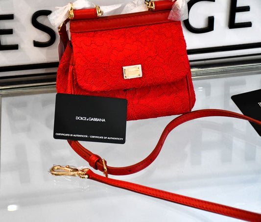 Dolce & Gabbana Miss Sicily Red Satchel Bag BNWT