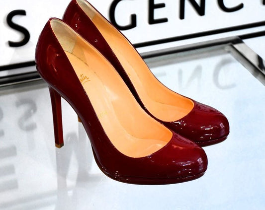 Louboutin Neofilo 120 Patent Red Shoes (5.5)