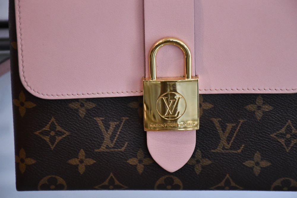 Louis Vuitton Locky BB Monogram Canvas and Rose Poudre Leather Crossbody