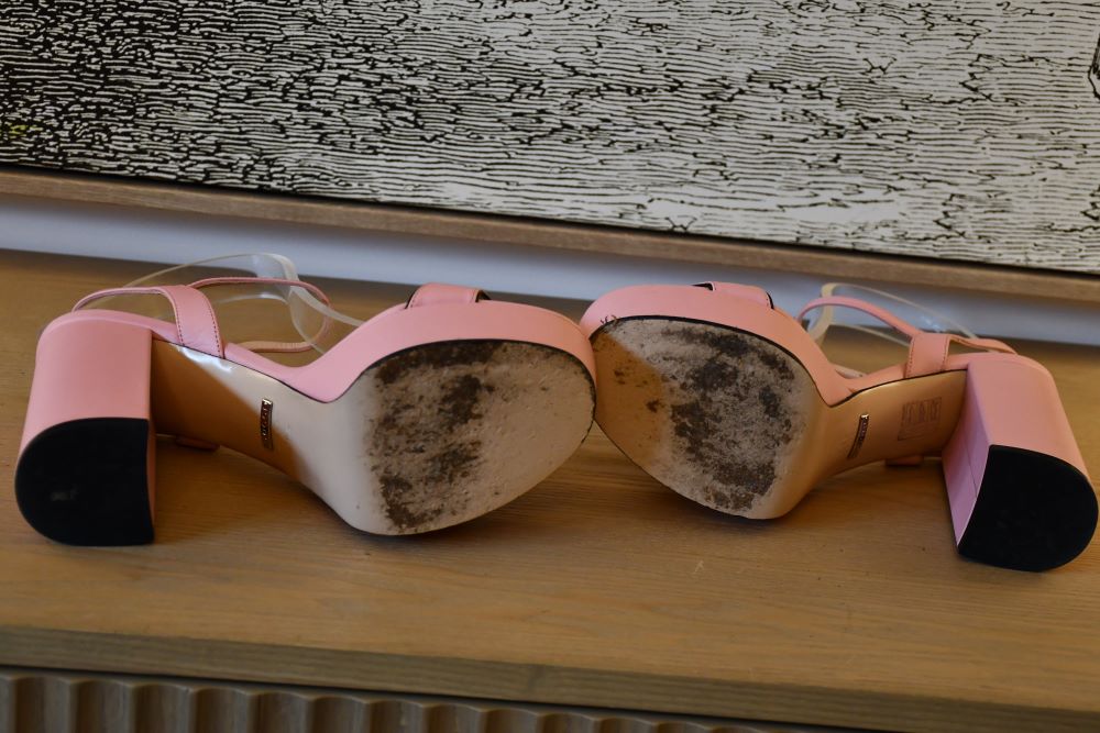 Gucci Pink Marmont GG Sandals (5.5)