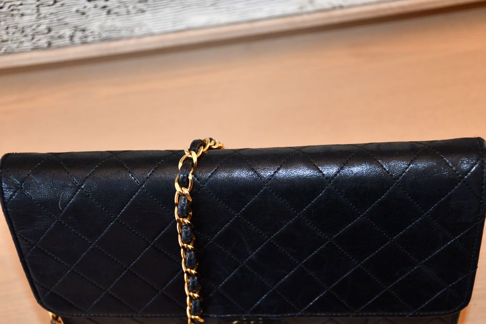 Chanel Vintage Black Lambskin Classic Handbag
