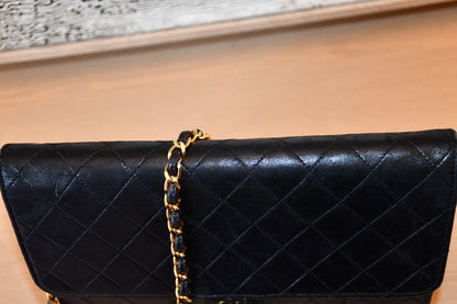 Chanel Vintage Black Lambskin Classic Handbag