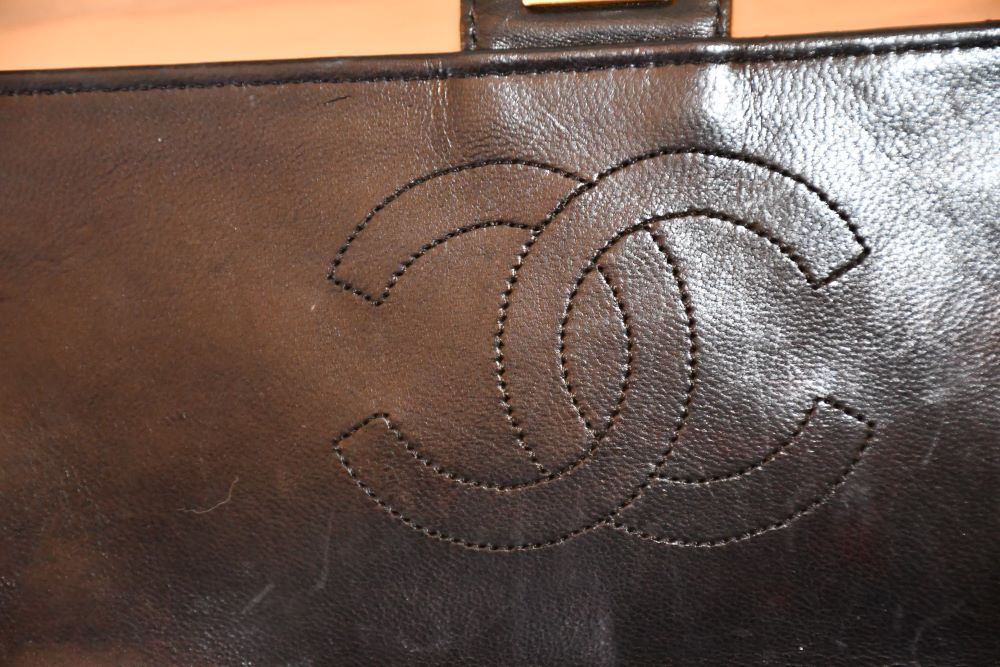 Chanel Vintage Black Lambskin Classic Handbag