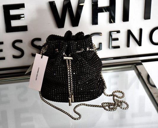 Karen Millen Rhinestone Bucket Hoop Clutch Bag BNWT