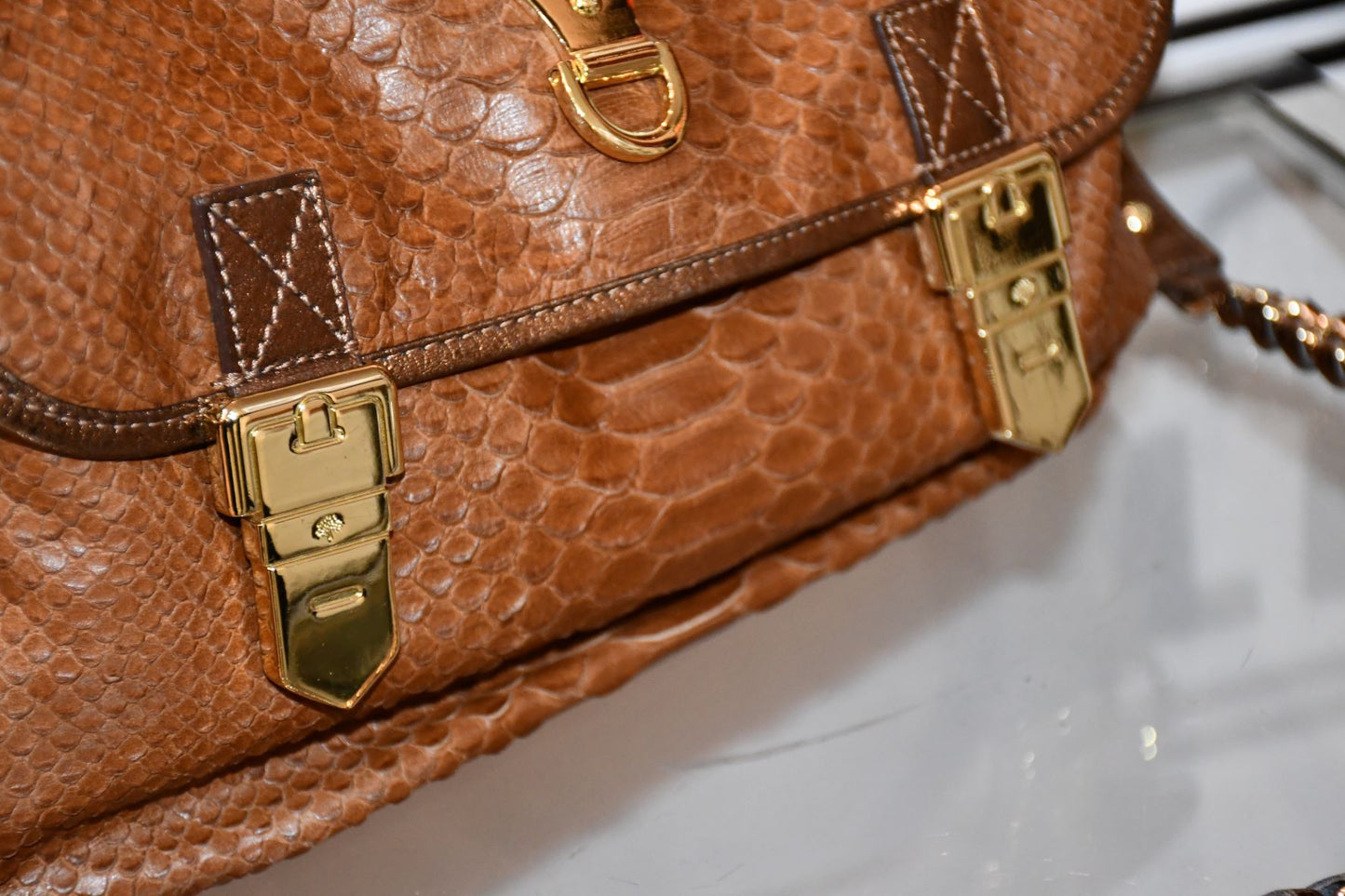 Mulberry Metallic Python Satchel NOW £695