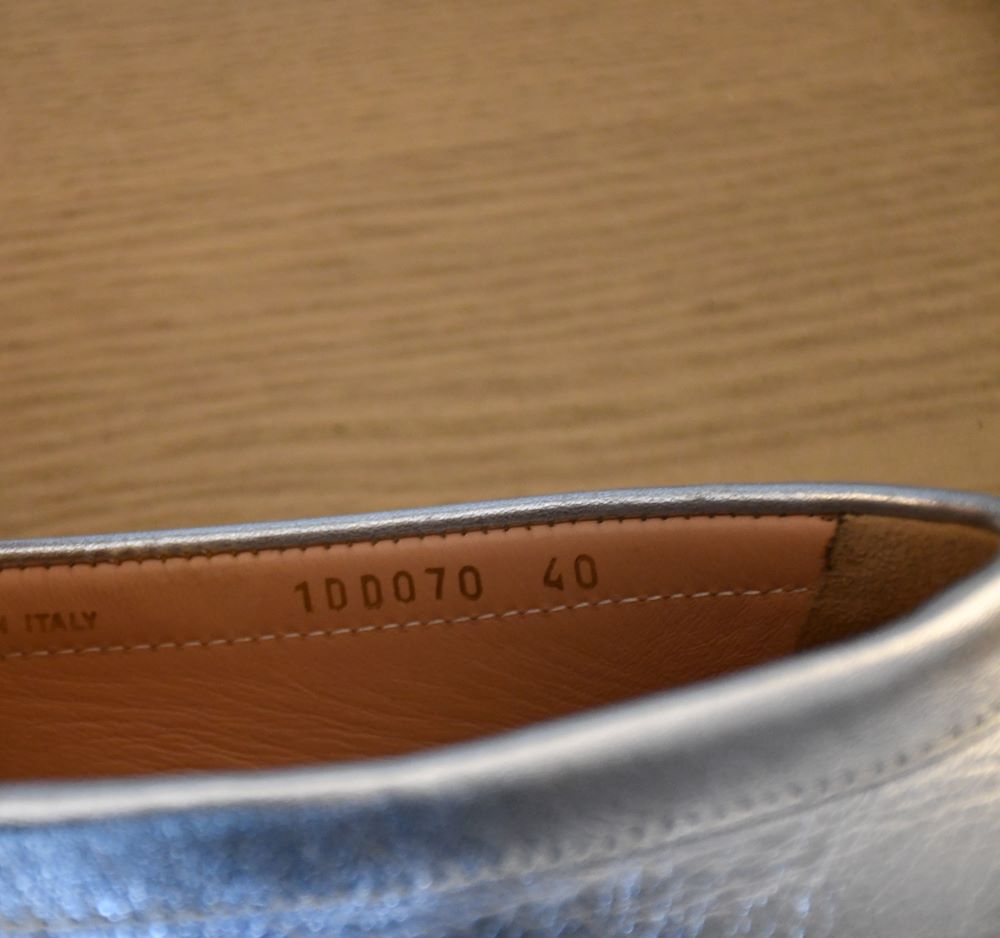 Prada Mordore Calzatura Donna Silver Leather Loafers (7)