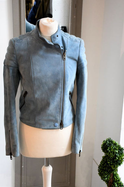 Coach Blue Suede Jacket (10) NOW £260