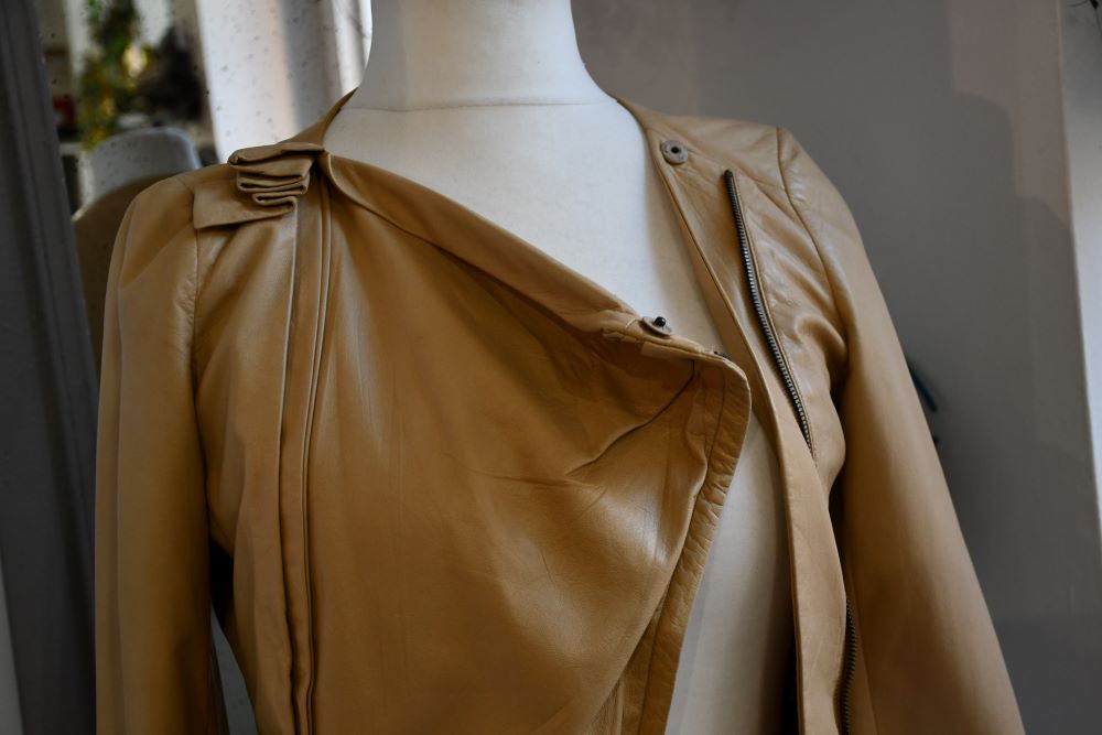 Prada Caramel Cropped Leather Jacket (S)