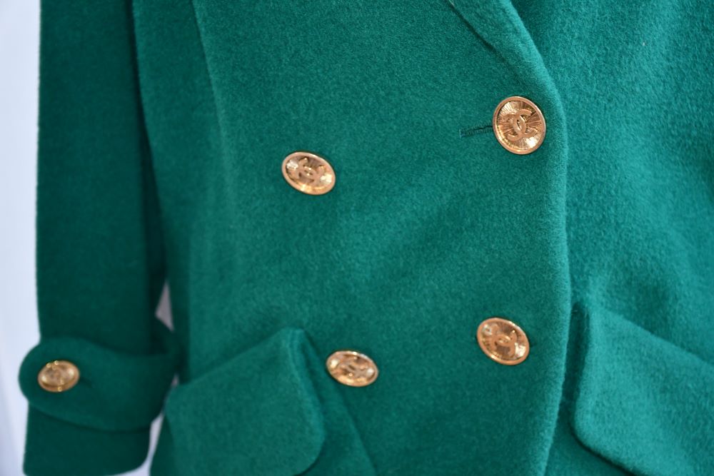 Chanel Vintage Green Wool Oversized Coat (10)