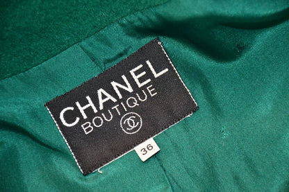 Chanel Vintage Green Wool Oversized Coat (10)