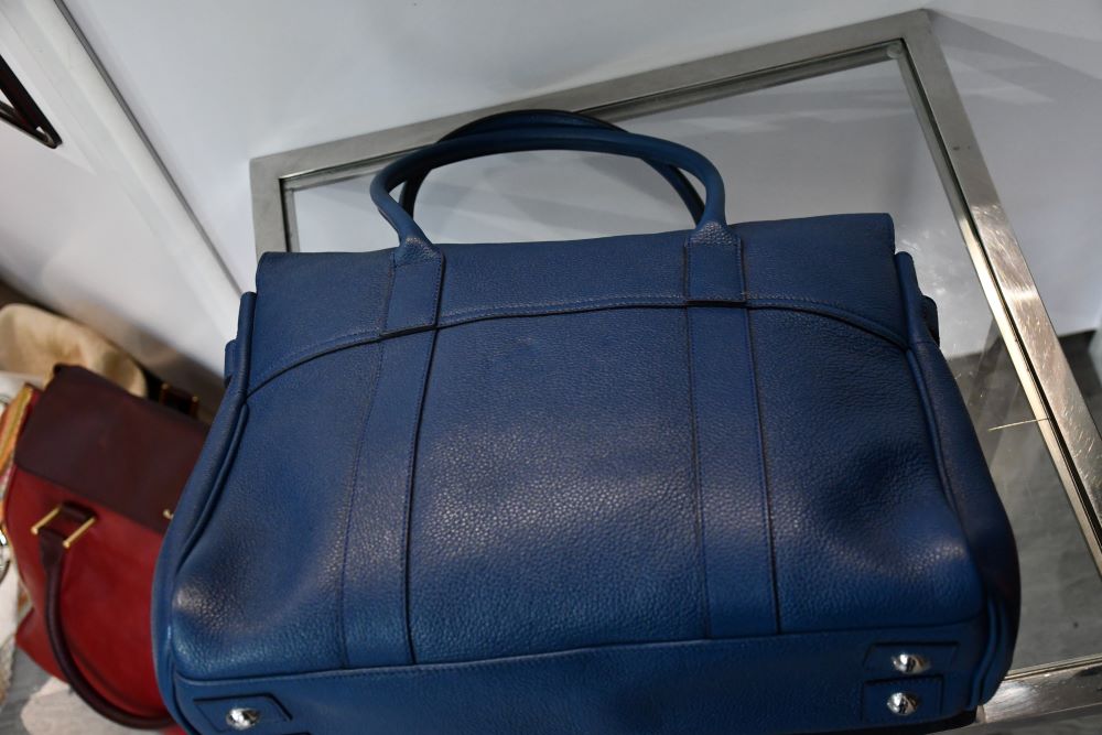 Mulberry Bayswater Blue Leather Bag