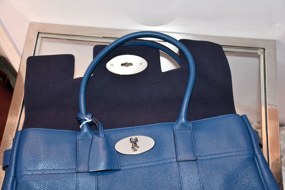 Mulberry Bayswater Blue Leather Bag