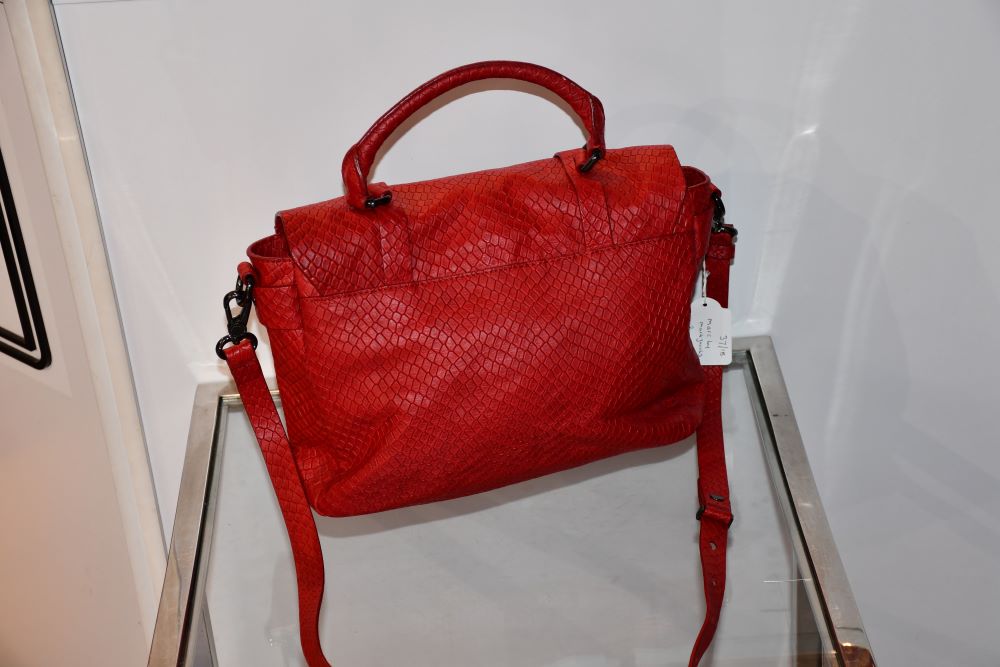 Marc Jacobs Red Werdie Leather Messenger Bag