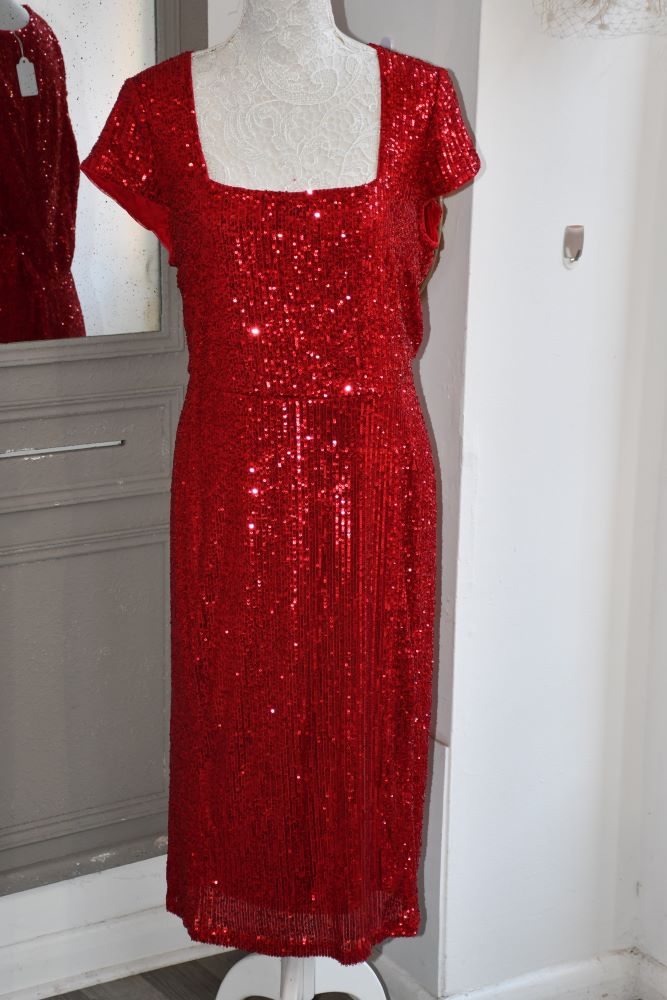 Sosander Red Sequin Dress (18)