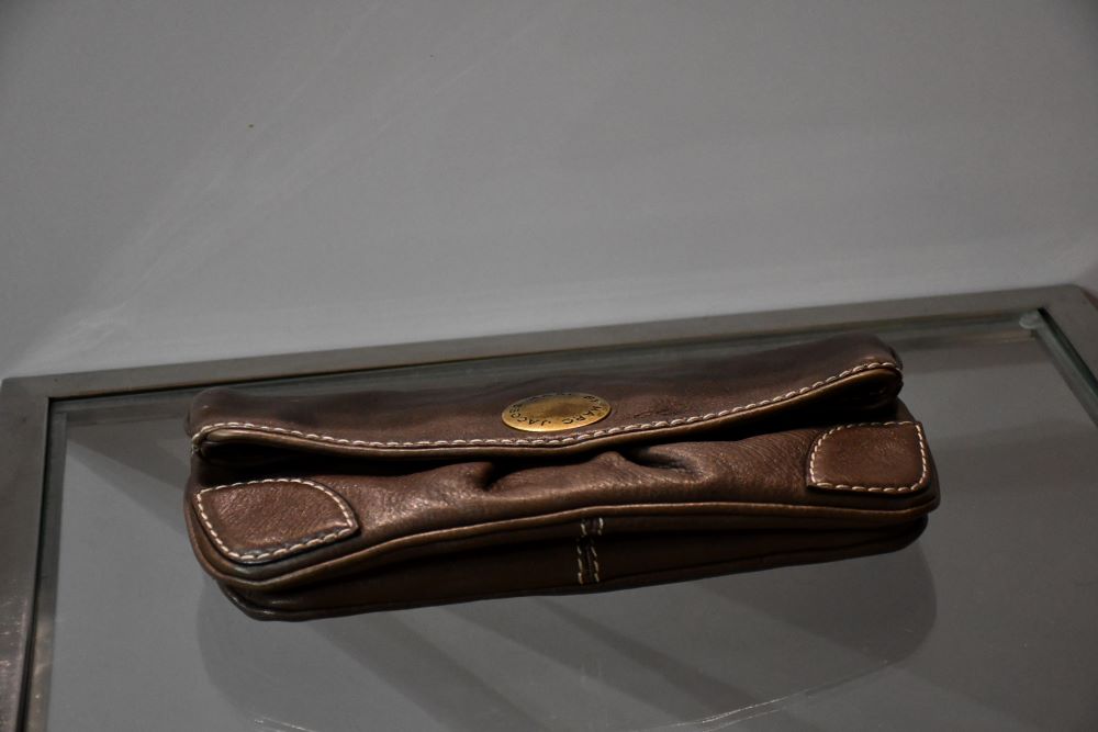 Marc Jacobs Oversized Leather Brown Clutch