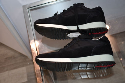 Prada Black Runner Trainers with Red Signature Strip (5)