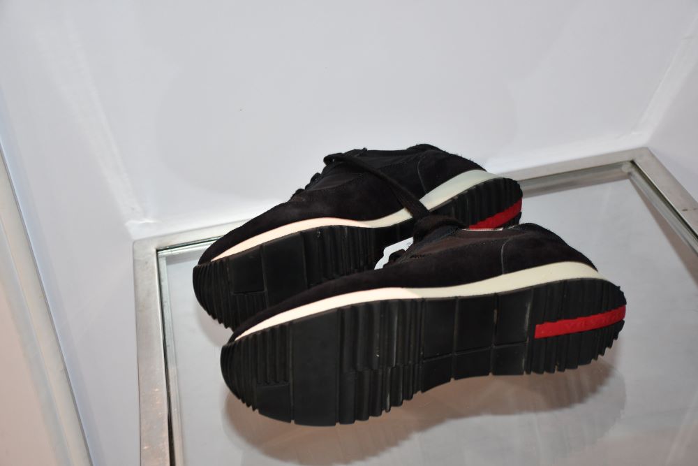 Prada Black Runner Trainers with Red Signature Strip (5)