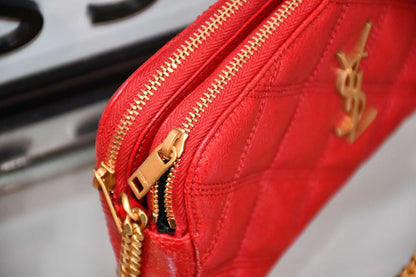 YSL Becky Quilted Red Bag