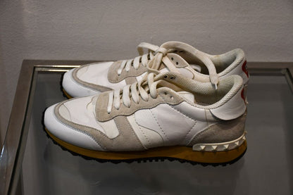 Valentino L'Amour White Leather Trainers (6)