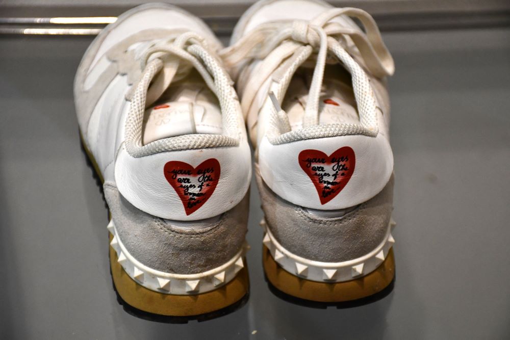 Valentino L'Amour White Leather Trainers (6)