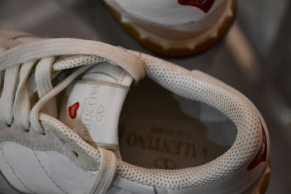 Valentino L'Amour White Leather Trainers (6)