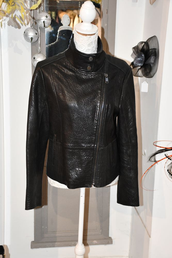 Weekend Max Mara Leather Jacket – The White Dress Agency